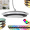 LED Hängeleuchte Ittingen, dimmbare Pendellampe aus Metall in Schwarz/Weiß, Hängelampe m. Fernbedienung, Bluetooth, RGB Farbwechsler, Steuerbar über Smart App, 30,1 Watt, 3400 Lumen, 2700-6500 Kelvin