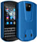 Nakedcellphone Unihertz Titan Pocket Phone [Texture Grille] Coque de Protection Fine et Rigide – Bleu
