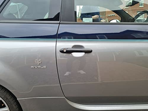 UK STOCK HQ Compatible with FIAT ABARTH NEW GLOSS BLACK DOOR HANDLE COVER TRIMS 500 595 695