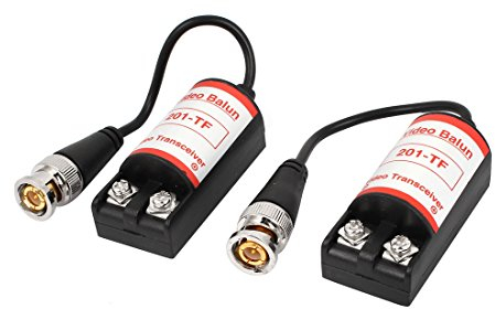 Ruilogod 2 Stück männlicher BNC Passive Videokamera Balun Transceiver Sender