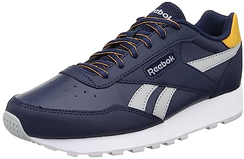 Reebok Rewind Run, Zapatillas Unisex adulto, Vector Navy Retro Gold F23 R Pure Grey 3, 43 EU