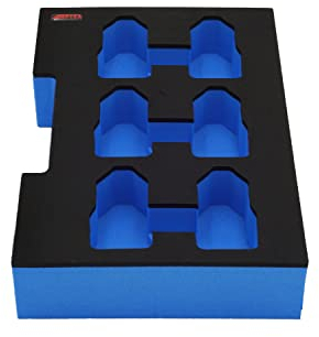 APTEX Schaumeinlage passend für 6x Bosch Akkus GBA 12V 2Ah-3Ah für halbe L-Boxx 102 G4, 136 G4, LB4
