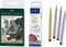 Faber-Castell 167158 - Tuschestift Pitt Artist Pen, Farbe 199, schwarz, XXS, S, F, M, B, C, 1.5, Fude hard, 8er Etui + Tuschestift Pitt Artist Pen Metallic, 4er Etui