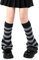 Olreco Beinstulpen Kawaii Beinstulpen Y2K Harajuku Beinstulpen für Mädchen Frauen Gyaru Niedliche Beinstulpen Goth Lolita Zubehör, B Schwarz & Grau Streifen Ausgestellt, Einheitsgröße