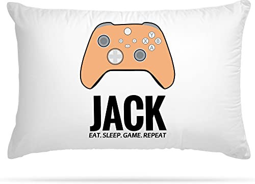 Personalised Gaming Pillow Case with 4 Different Controller Gamepad Design - Bedroom Accessories Cute Room Decor Gifts for Boys & Room Decor for Girls - Man Cave Cushion Covers (ControllerXB)