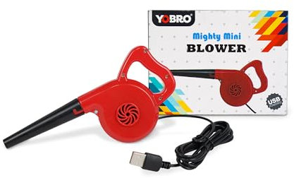 YOBRO Mighty Mini Blower,Fluid Art Tiny Simulated Blower,Real Working Blower,USB Powered,Wonderfully for Acrylic Paint Blowing & Alcohol Ink Art,White Elephant Gifts,Stocking Stuffers for Family