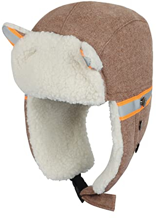 Fliegermütze Winter Trappermütze Junge Mädchen Russenmütze Ohrenklappe Pilotenmütze Verstellbar Trappermütze Verdickt Plüschmütze Winddicht Wintermütze Niedlich Winterhut für Wandern Skifahren