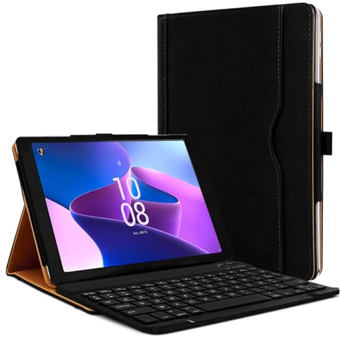 KARYLAX - Étui de Protection Noir + Clavier AZERTY Français Bluetooth pour Tablette Lenovo Tab M10 Plus 10.61 Pouces (3ème Génration - 2022)