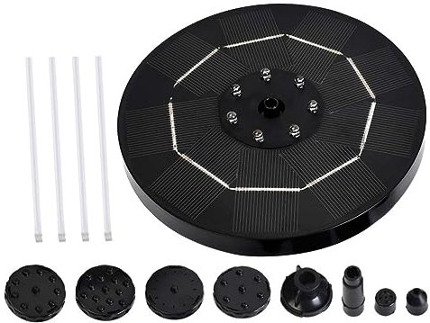 PRETYZOOM 1 Satz Solarbrunnen Wasserbrunnen Vögel Solar-brunnen-teich Solarbetriebene Wasserspielpumpe Geführte Springbrunnenpumpen Solarwasserbrunnen Freibad Schwimmende Pumpe Abs EIN Stück