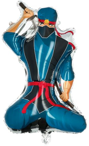 Boland XXL Folienballon * MANGA NINJA * als Deko für Kindergeburtstag und Mottoparty | 70cm, geeignet für Ballongas und Luft | Karate Kämpfer Ballon Dekoration Kinder Geburtstag Party Partydeko