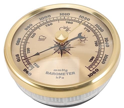 VINTORKY Tragbares Barometer Für Zuhause Analoges Zifferblatt-barometer Einstellbares Aneroid Für Wettervorhersagen