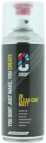 CROP 2K Klarlack Spraydose – Matt – 400ml – Innen und Außen – Schnell trocknend – Transparenter Spray Lack - Matterlack – Premium Qualität