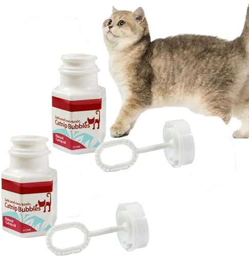 Katzenminze Blasen Für Katzen | Katzenminze Seifenblasen | 2 Stück Interaktives Katzenspielzeug Lustiges Katzenspielzeug Für Indoorund Outdoor-Kätzchen Für Katzen- Und Katzenliebhaber