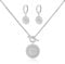 Mary & Jules Schmuckset Sonne Halskette und Ohrringe, aus recyceltem Silber, 925 Sterling Silber, mit Sonnen Anhänger, Sonnenkette und Creolen, für Frauen Mädchen