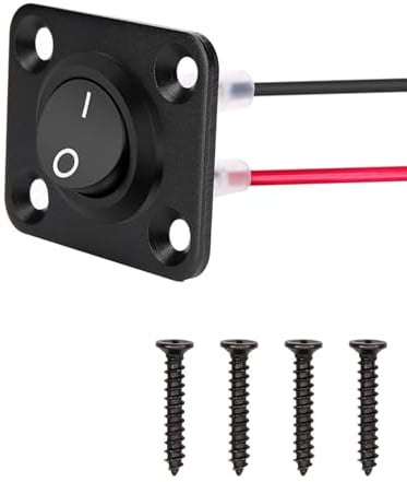 RUNCCI-YUN 12V pannello interruttore,Pulsante Interruttore Rotondo,12-24V 1 Gruppi Pannello interruttori a levetta,Pannello Interruttori a Bilanciere per Auto, Barca, Camion