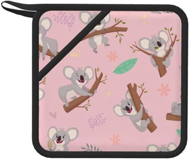 Koala animale selvatico selvatico australiano, Presine, Presine da cucina in silicone anti-caldo, resistenti al calore