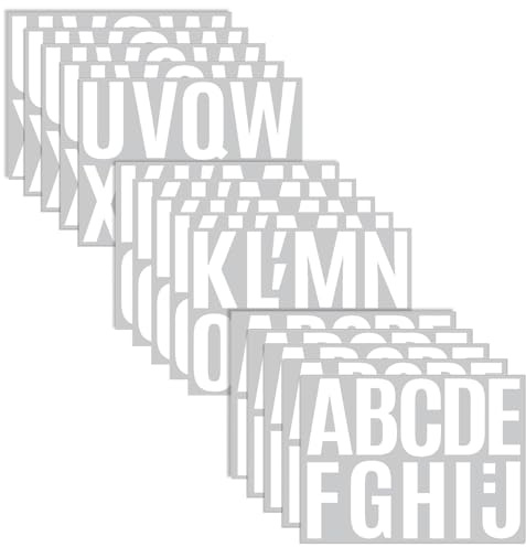 TELAIN 170 pieces 4 inch letter stickers vinyl self-adhesive capital letter stickers for bulletin board, letterbox, scrapbooking, poster and DIY decoration (white)