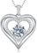 CDE Halskette Damen Silber 925 Kette Damen Moissanite Herz Anhänger Schmuck Herzkette Geschenk für Frauen Weihnachten Muttertags