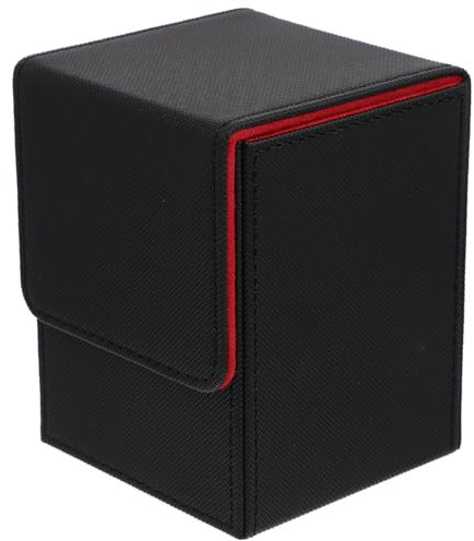 Spielkartenetui aus Pu Leder, Schwarze Kartenaufbewahrungsbox 1 Stück