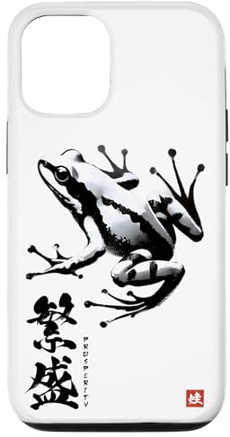 Japanese Frog Art - Minimalist Sumi-e Ink Prosperity Case for iPhone 12/12 Pro