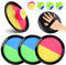 QOUBNIC Klettball-Spielzeug mit 4 Schlägern & 5 Bällen, Klettballspiel Wurfspiel Kinder Klettballspiel Klettball Strandspielzeug Wurfspiel Strand Gartenaktivität für Kids von 3 bis 10 Jahren