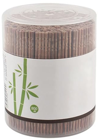 800 palillos de dientes de madera carbonizada con una sola cabeza puntiaguda
