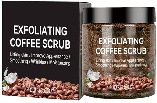 Mnozreo Natürliches Kaffee Body Scrub Peeling,Aufhellen und Verjüngen der Haut,100G,1PC,die Haut neu Formen und die Unebene Trockene Haut Glätten