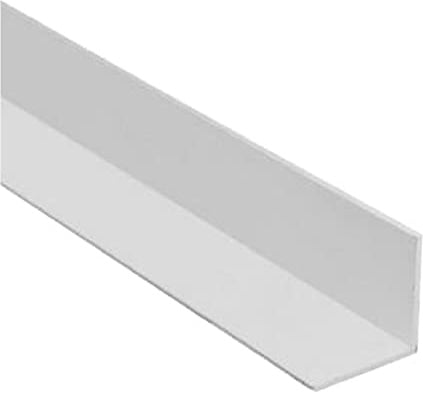 Homesmart White 1 Metre UPVC Plastic Rigid Angle Corner Trim 40 x 40mm, 90 Degree Right Angle Profile, Durable Weatherproof uPVC Moulding for Wall Edges, Corners, DIY, Bathroom & Kitchen, Pack of 3