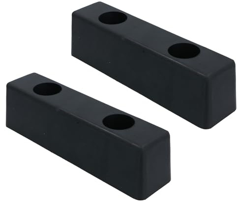 200mm x 53mm Square Standoff Rubber Buffer Bumper Block Pad Stop Trailers 2pc