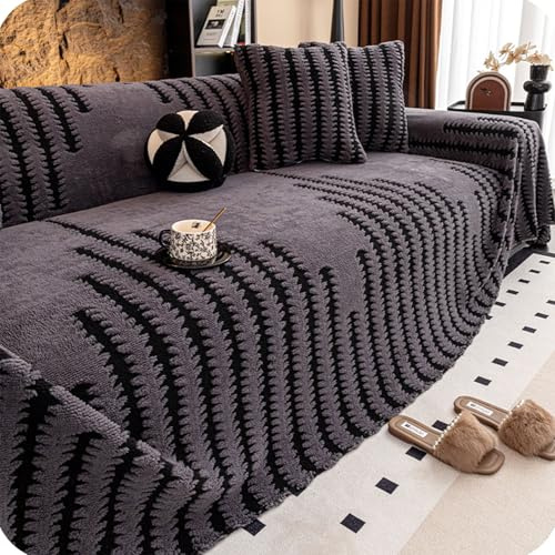 GodbTG Soft Plush Non-Slip Couch Cover, Luxury Fluffy Plush Thickened Comfortable Non-Slip Couch Cover for Dogs (#3,180 * 300cm)