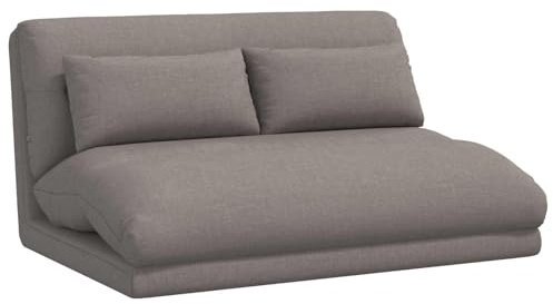 vidaXL Verstellbarer Fußsessel Taupe Stoff, Verstellbarer Relaxstuhl, moderner Sitz, perfekt fürs Wohnzimmer, platzsparendes Design