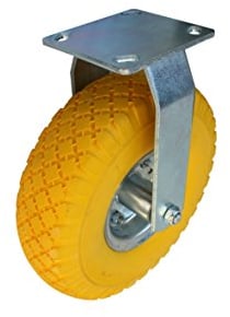 260 mm Pannensichere Transportrolle als Bockrolle Kugelgelagert Tragfähigkeit 130 kg Farbe Gelb