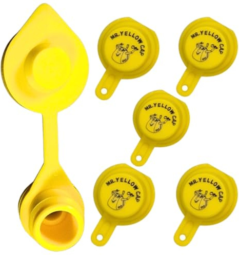 Mr. Yellow Cap 6 Pack, Gas Can Caps and Vent Caps Replacement, for Plastic