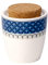 Villeroy & Boch Casale - Azucarero, porcelana premium/Corcho, color blanco/azul