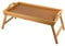 ASAB Bamboo Serving TV Tray With Handles And Folding Legs - Dinner Table For Sofa And Bed - 50x30cm