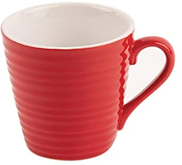 Olympia CAF - Tazas aromáticas en color rojo, 340 ml, 12 onzas, 6 unidades