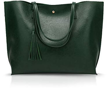 NICOLE&DORIS Damen Tote Tasche Handtasche Schultertasche aus PU-Leder Umhängetaschen Mode große Handtasche Dunkelgrün