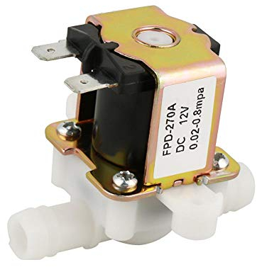 Elettrovalvola, Samfox DC 12V Elettrovalvola elettrica normalmente chiusa Interruttore di flusso dell'acqua di alimentazione