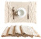 SnugLife Makramee-Platzsets Set von 4 – Handgefertigte gewebte Baumwolle Boho Tischsets – Moderne Bauernhaus-Fransen-Tischsets für Esstisch, Küche, gebrochenes Weiß, 30.5 x 45.7 cm