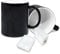 MR.R Lot de 2 flans pour sublimation - Tasse à café vide en céramique - 325 ml - Blanc - Tasse magique - Changement de couleur - Tasse à café vide avec poignée - Noir