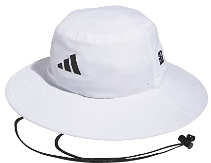 adidas Golf Standard Mens Wide Brim Hat, White, OSFM