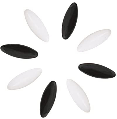 LMVERNA Sicherheitsnadeln für Schals mit Box, 8 Stück schwarze und weiße Hijab-Pins, Broschennadeln (schwarz + weiß)