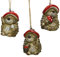 Christbaumschmuck Keramik Igel 7cm x 1 Stück Sortiert mit Pilzhut Waldtiere Weihnachtskugel braun