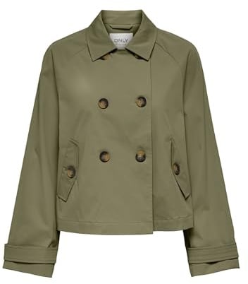 ONLY Female Short Trench Coat, Aloe, XL