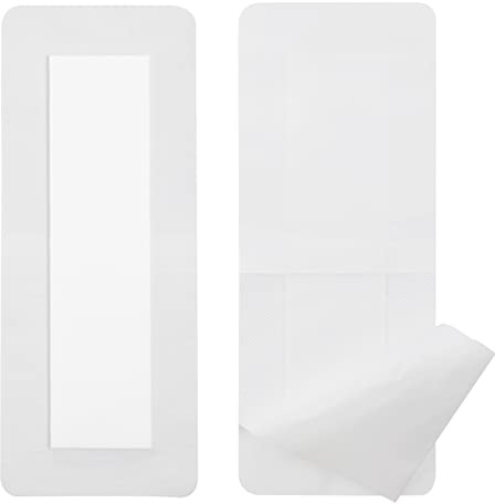 Breathable Adhesive Island Dressing for Knee Replacement Bordered Gauze Bandages Knee Surgery Recovery 4 x 10 Wound Protector Incisions Care Supplies, No More Wounds Sticking(Pack of 10)