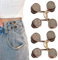 Kireida® 2 Paare Hosen Taillenstraffer, Taille Schnalle Extender -Set, Einstellbar für eine Perfekte Passform, Kein Nähen Erforderlich,für Taillenumfang ändern,für Jeans(Bronze) -L