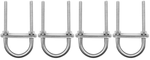 Pack of 4 ZONADAH U Bolts M5 78x36mm,304 Stainless Steel Round Bend U-Bolts with Plates Nuts,U Bolt Accessories, U Shape Bolts,U Brackets for Boat Hardwar Automotive Plumbing Home and Industrial