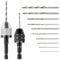 2 pezzi mandrino a sgancio rapido, adattatore per trapano a codolo esagonale da 1/4, 0,3 – 6,5 mm e 0,3 – 3,6 mm, 3 ganasce, mandrino senza chiave con 10 punte da 0,8 – 3,0 mm