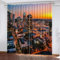 GIOVIA 3D New York Gardinen Abdunkelnde Stadtansicht Kindervorhänge Vorhang mit ösen 2er Set Vorhänge Blickdicht Verdunkelungs für Kinderzimmer Schlafzimmer Wohnzimmer B 200 X H 160 cm