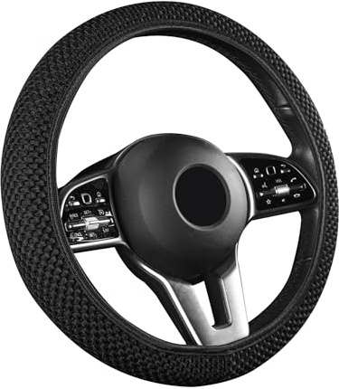DAZZLUXE 1 coprivolante elastico, coprivolante antiscivolo, adatto per volanti rotondi e a forma di D con diametro di 37 – 39 cm
